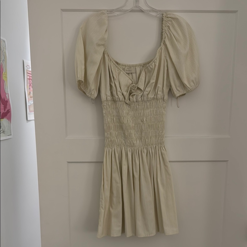 Cream Puff Sleeve Dress